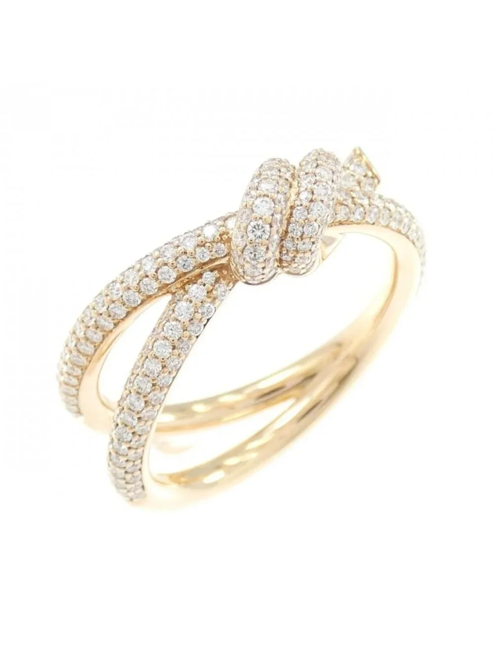 Tiffany & Co Knot Double Row Ring .68 CT